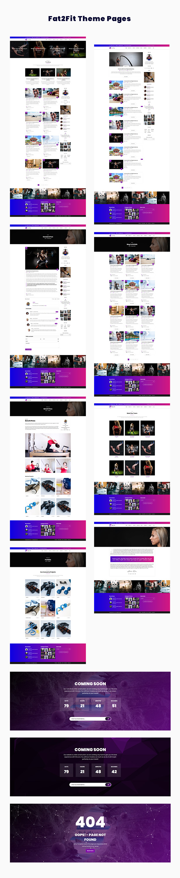 Fat2Fit — Fitness, Gym, Sport Blog HTML Template - 4